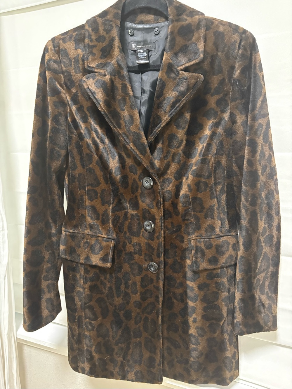INC International Concepts Leopard Print Blazer in Brown and Black